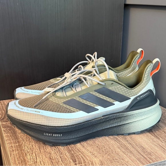 adidas Other - adidas Ultraboost Men's 5TR Silver Pebble Olive Green & Blue Light Boost Running